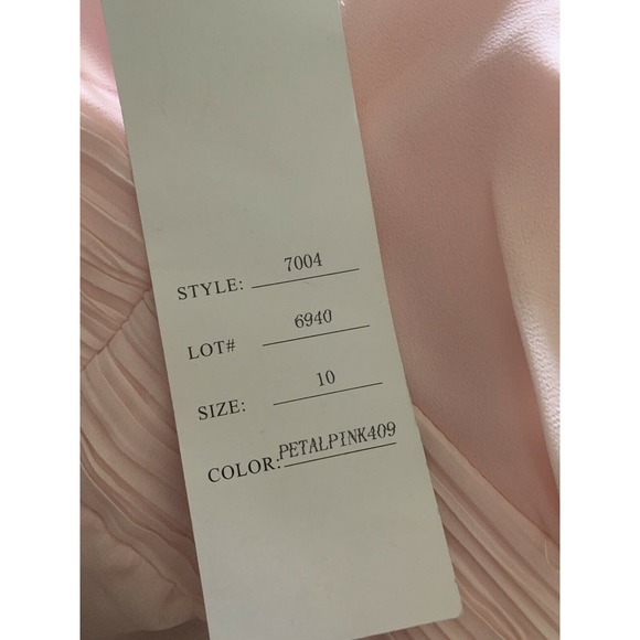 Bill Levkoff Pink Formal Bridesmaid Gown 10 NEW - Picture 3 of 5